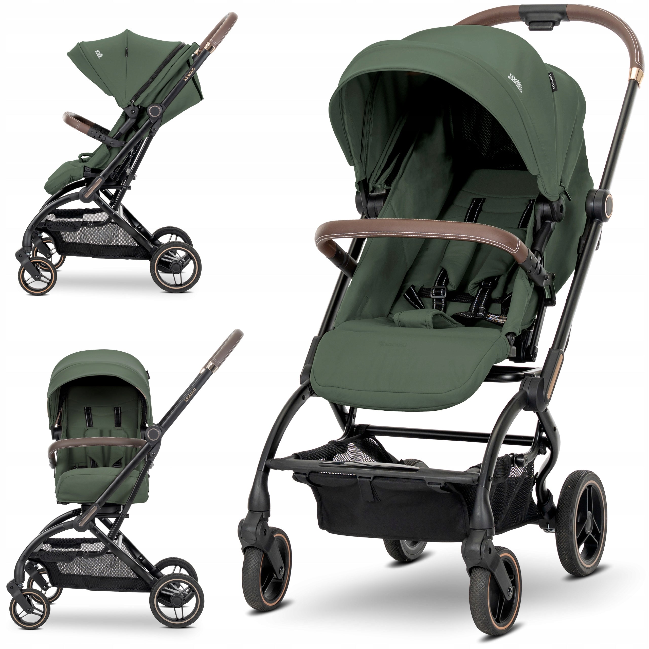 Stroller swivel stroller up to 22kg front rear Lorelli Makaya