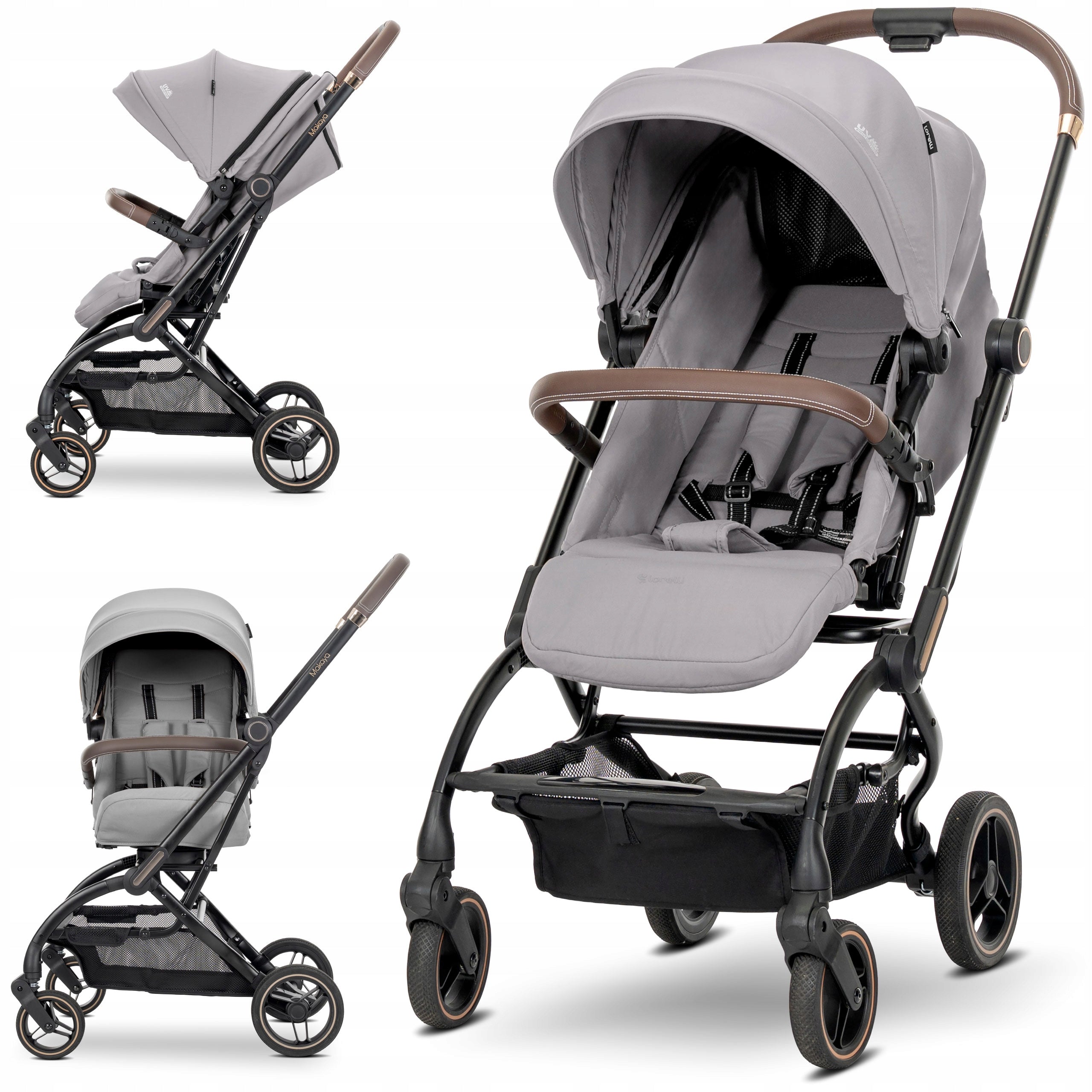 Stroller swivel stroller up to 22kg front rear Lorelli Makaya
