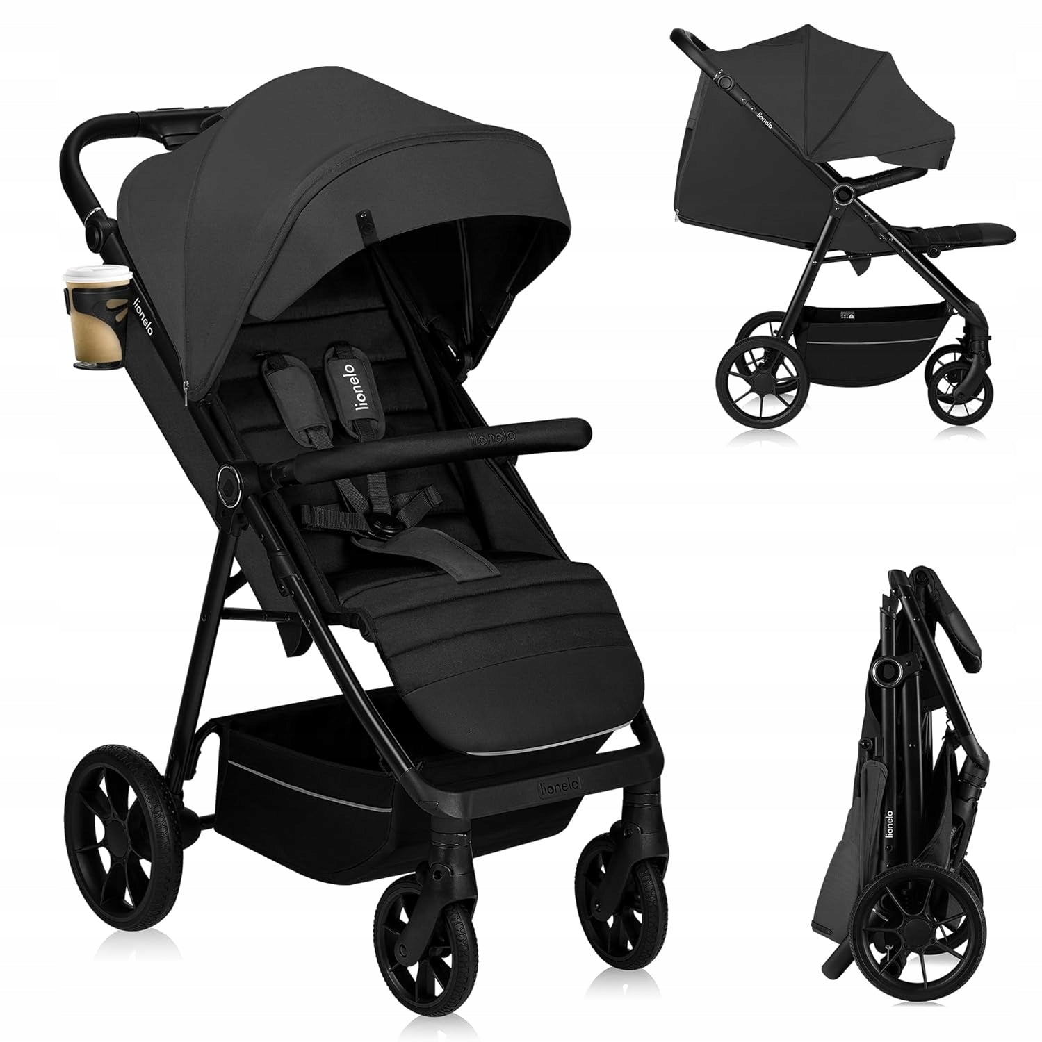 Stroller up to 22kg Lionelo LO-MIRA GREY GRAPHITE