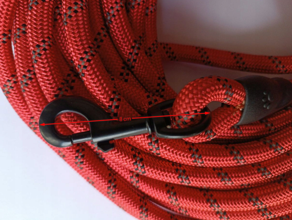 Strong 15m Training Leash for Large Dogs Thick Reflective Red Packaging status original