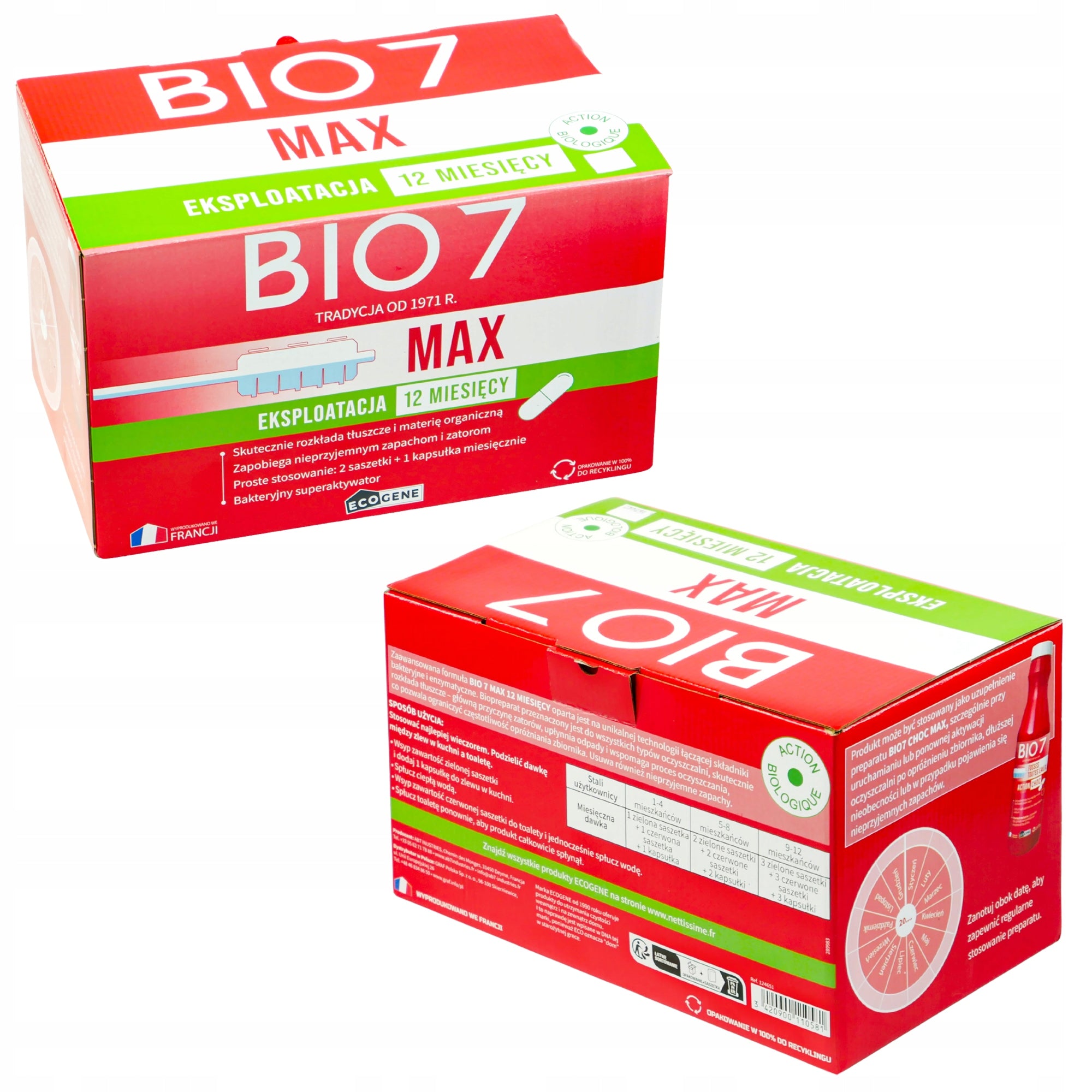 Strong Bacteria for septic tank and treatment plant BIO7 MAX 2KG Bacteria Bio 7 FAT Manufacturer code Bio7 MAX Bakterie Tłuszcze