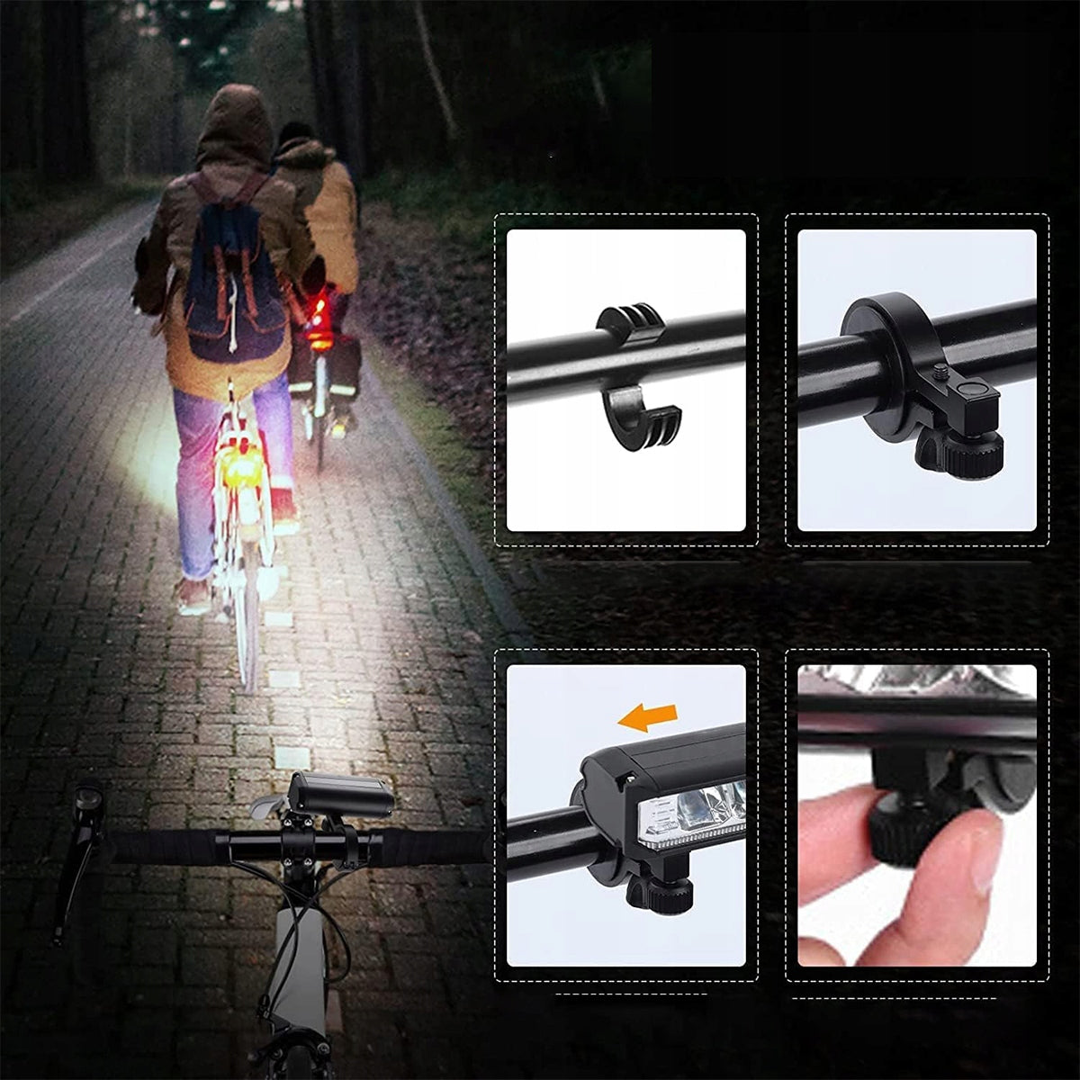 Strong Bicycle Light Front Lamp Flashlight Light 3 x LED 900lm NEW Manufacturer code 4069943648263