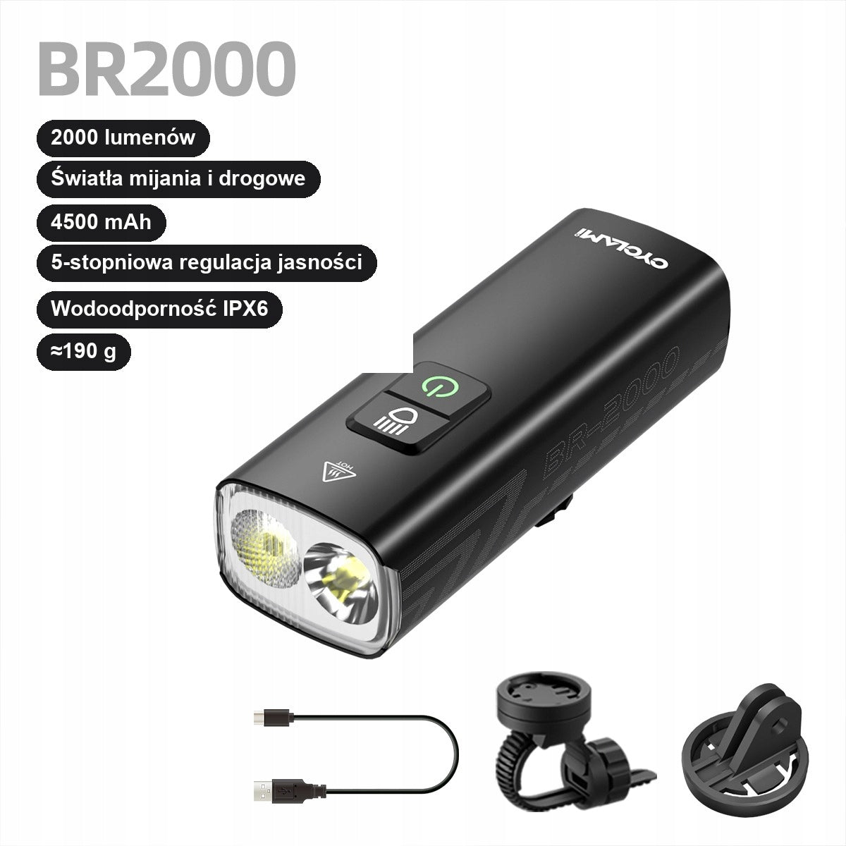 Strong Bike Light Front CYCLAMI 2000LM 4500mAh