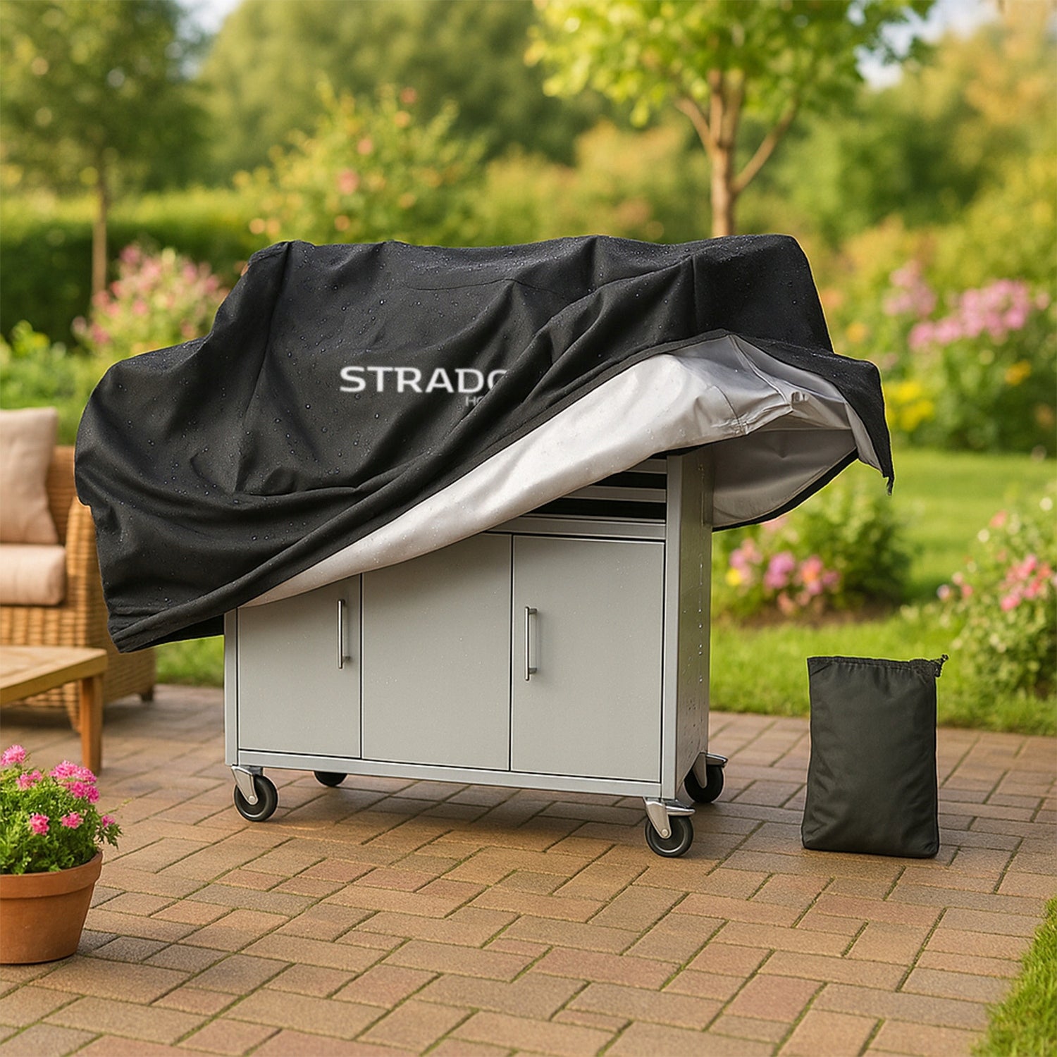 Strong Cover Tarpaulin Grill Outdoor Furniture Waterproof 170x60x117 XL Length 60 cm