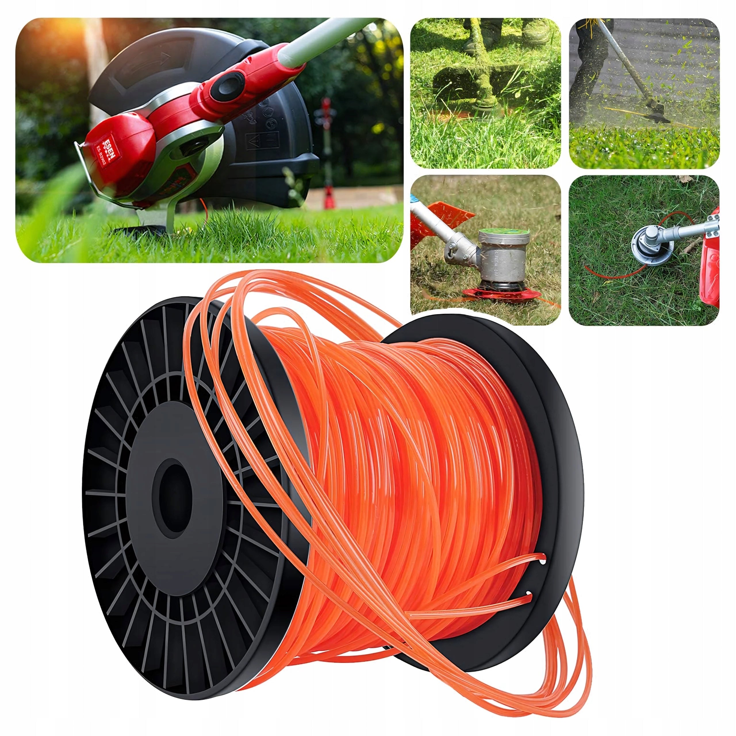 Strong Cutting Line for Scythe Trimmer Heads Mowing 2,4mm x 100m 5-Angle Brand no brand