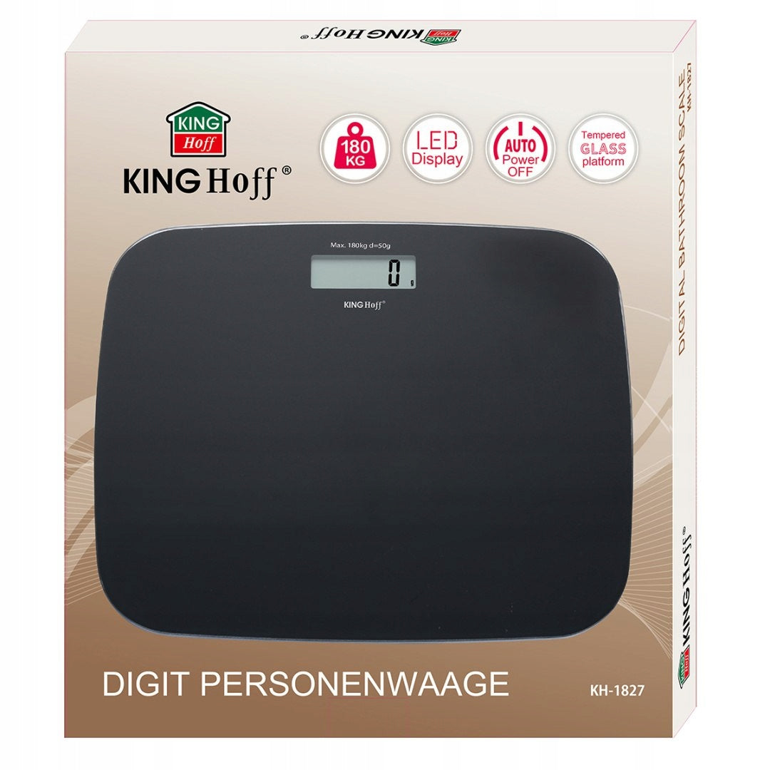 Strong ELECTRONIC GLASS BATHROOM SCALE 180KG Black Glass KH-1827 EAN (GTIN) 5908287218277