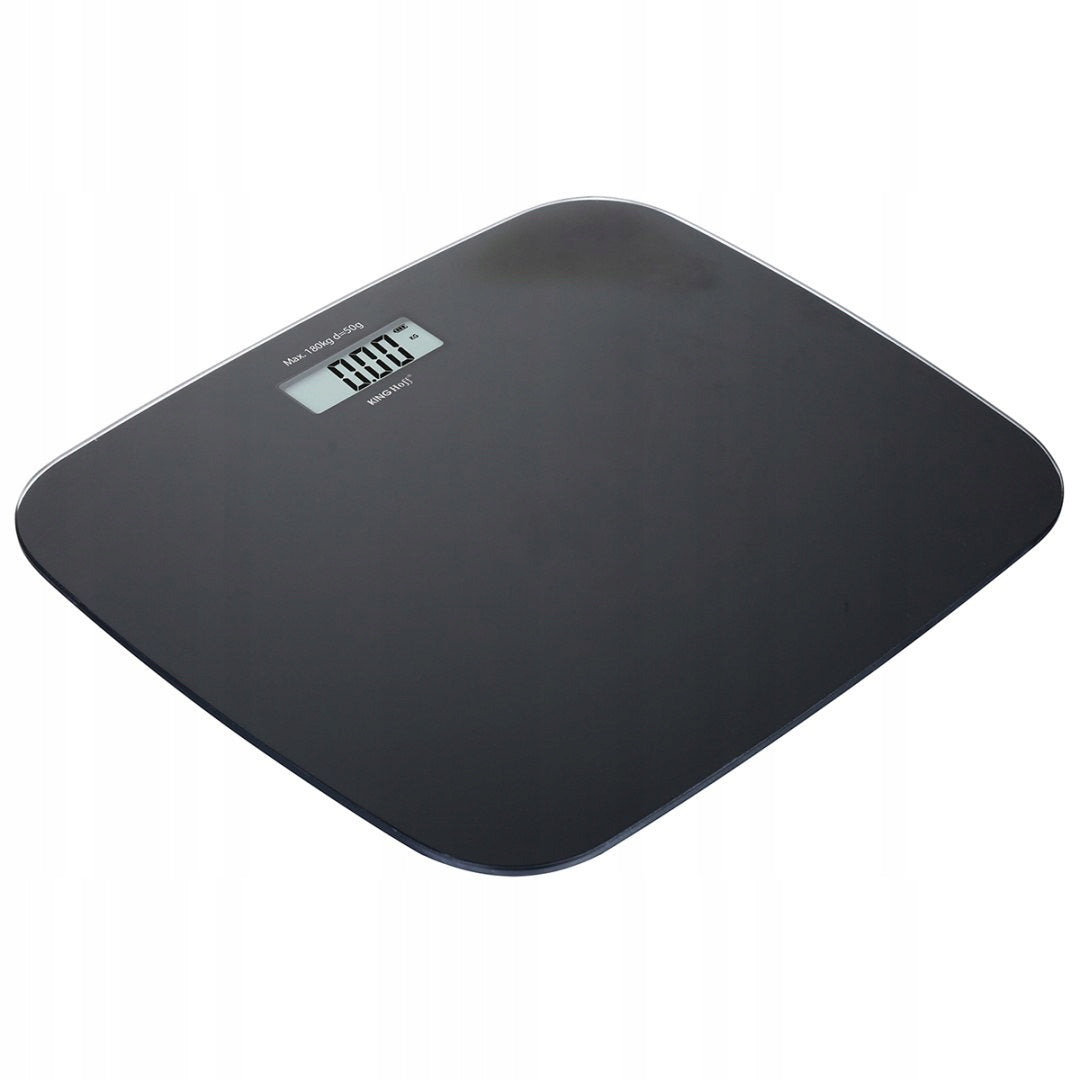 Strong ELECTRONIC GLASS BATHROOM SCALE 180KG Black Glass KH-1827