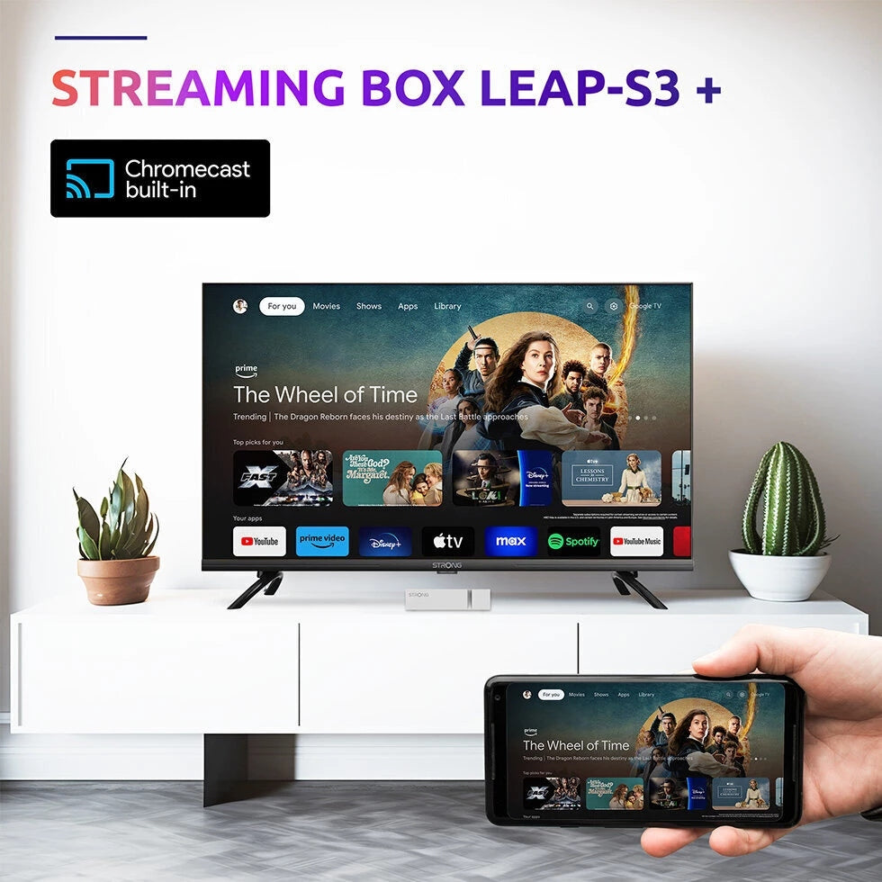 Strong LEAP-S3+ V2 biely 4K Google TV box Model LEAP-S3+
