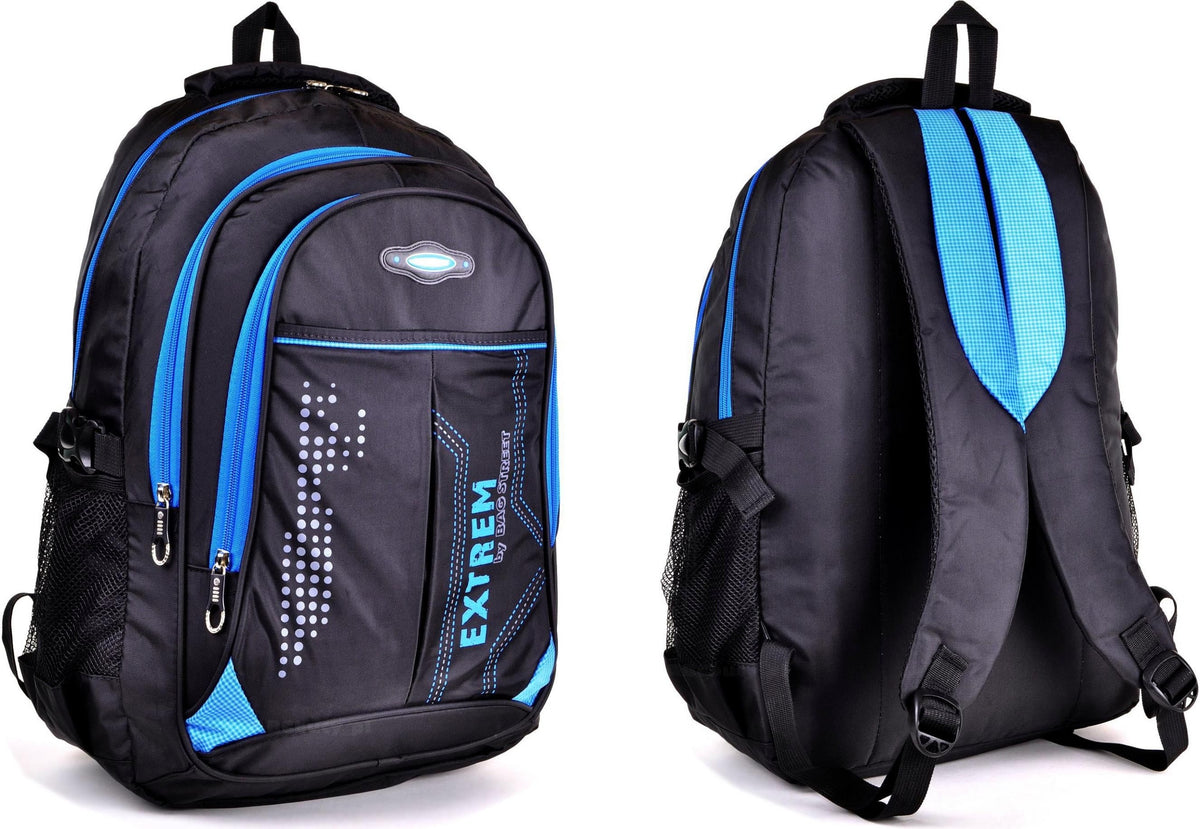 Strong Men's BACKPACK Black BLUE Youth TORNISTER Bag Street EXTREM Brand no brand