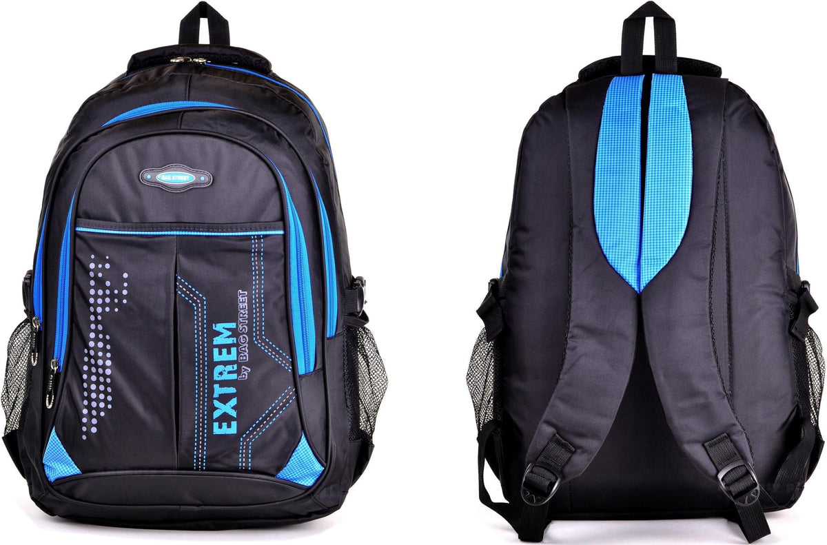 Strong Men's BACKPACK Black BLUE Youth TORNISTER Bag Street EXTREM