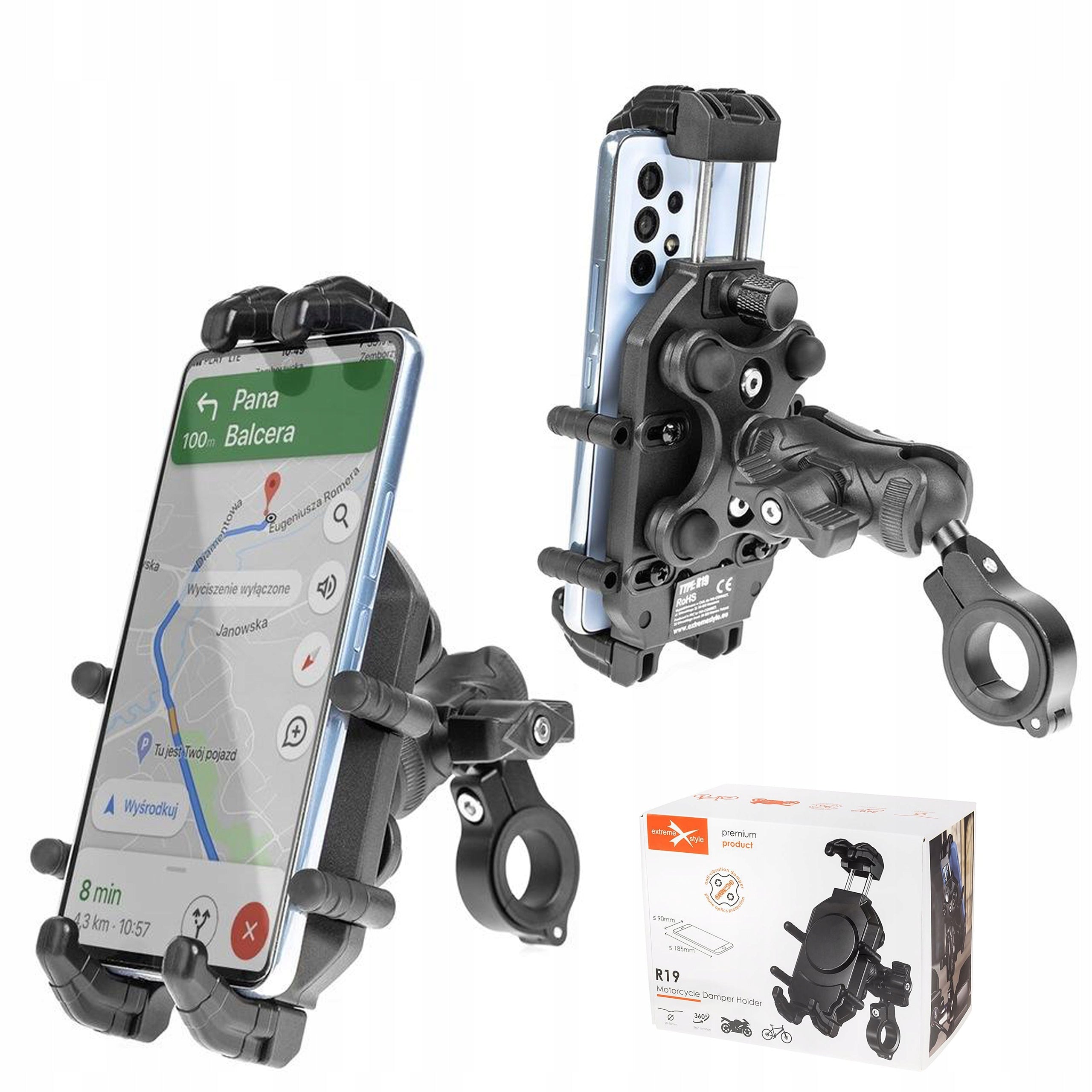 Strong Stable Phone Holder with Vibration Reduction for Quad Bike Motorcycle