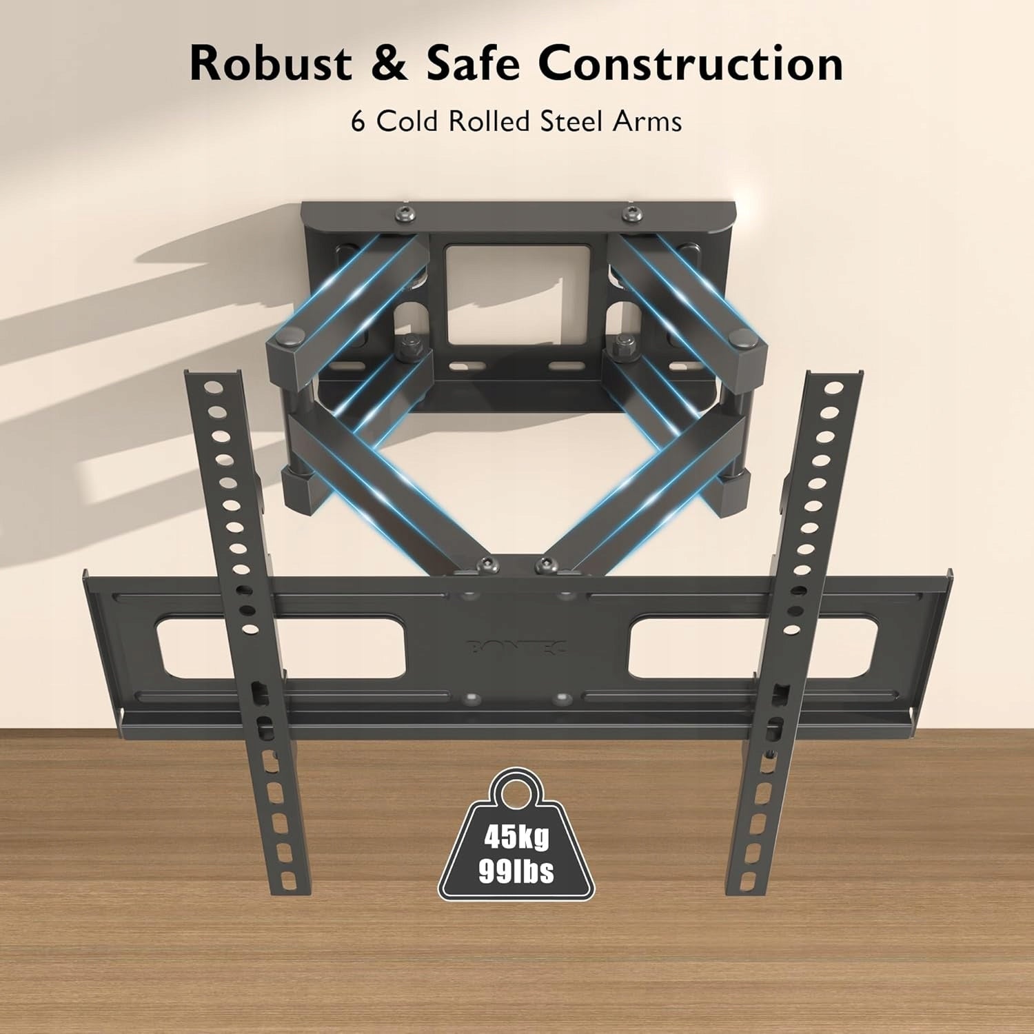 Strong Wall Mount TV Hanger 23-70 Cali Rotating VESA Up to 45kg Packaging status original