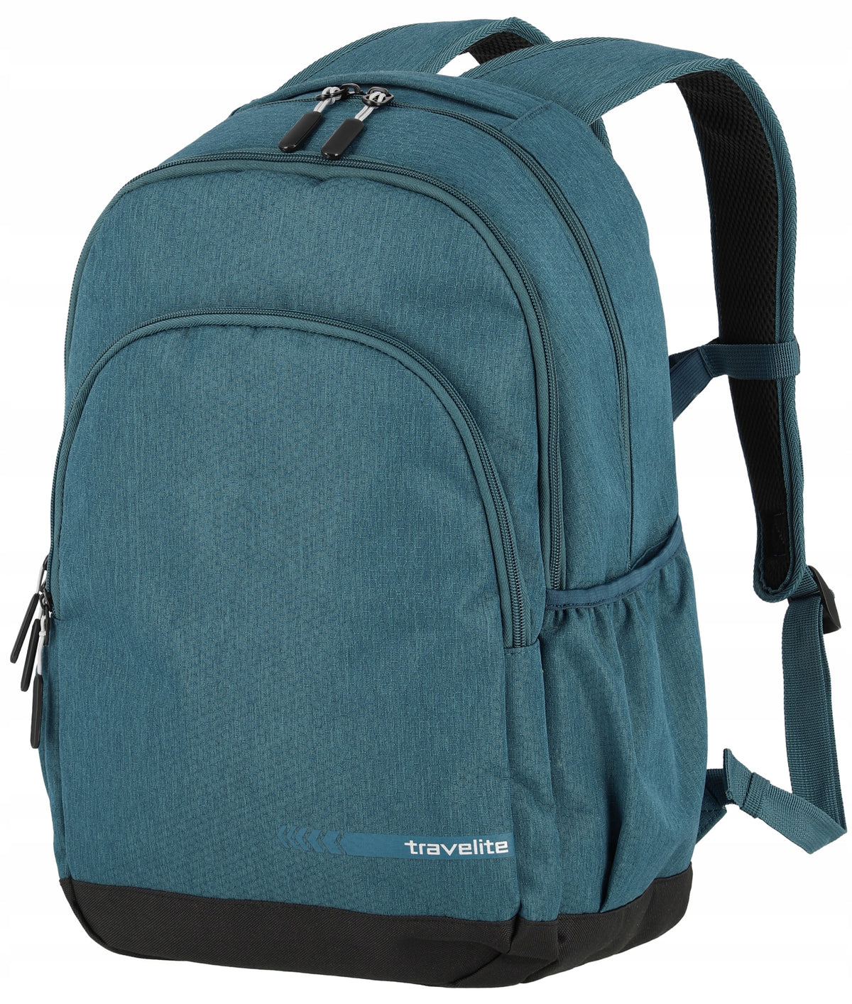 Strong lightweight backpack for travel to work laptop Travelite Kick Off 22L petrol