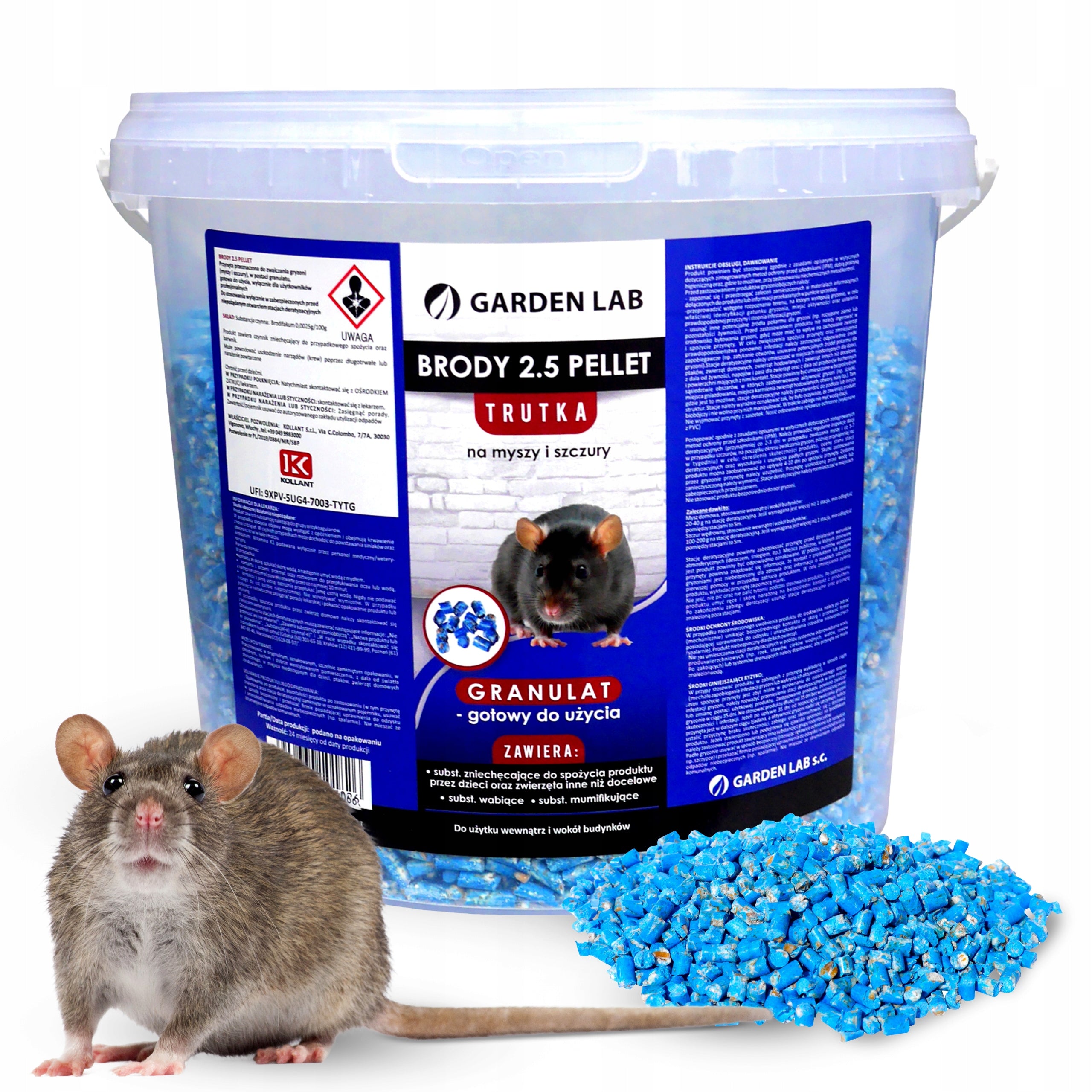 Strong poison for rat mice rodent granules 1 KG ultra center Manufacturer code Trutka granulat niebieski 1kg