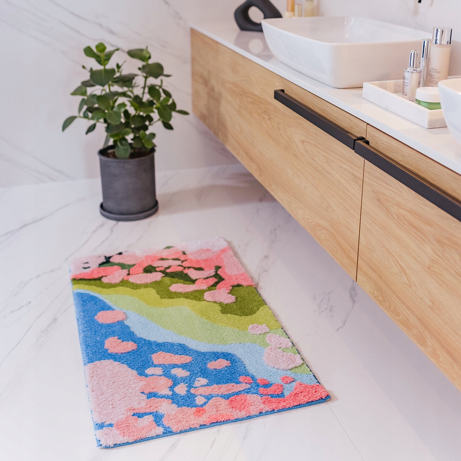 Structural Carpet Colorful 60x100cm Sidewalk Fluffy Decorative Soft Nice EAN (GTIN) 5904024203773