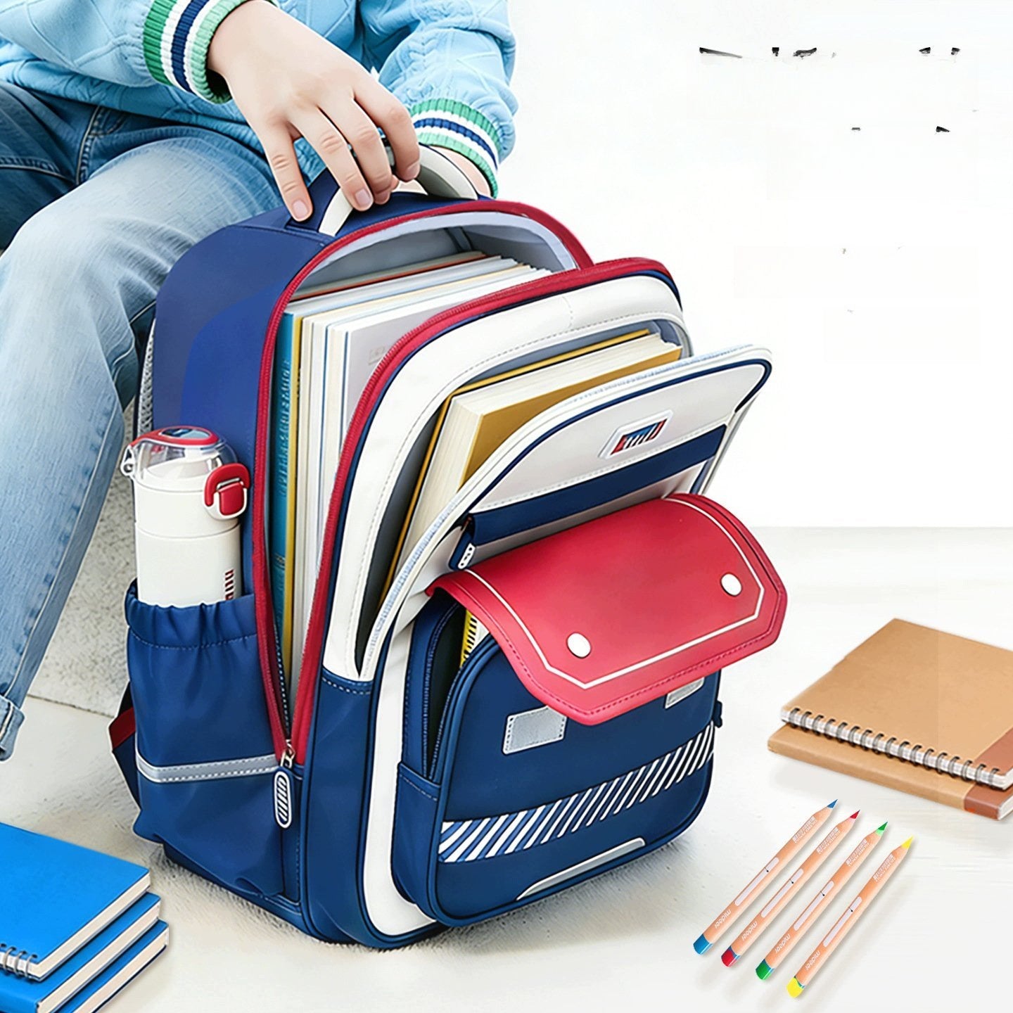 Student School Backpack Spacious Lightweight Relieving Pink Large Brand no brand