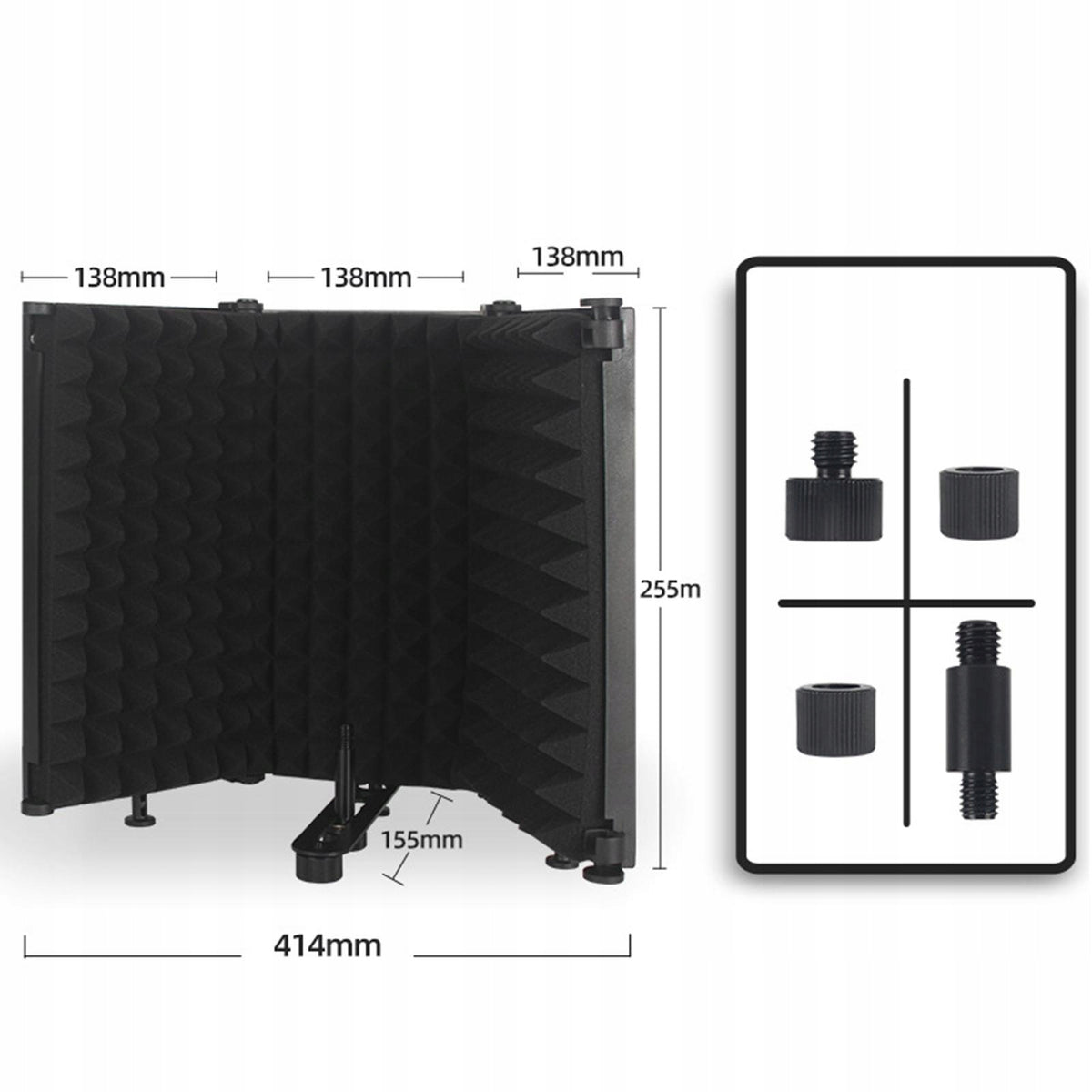 Studio Recording Mic Isolation Shield Durability 41.4cmx25.5cm No Tripod Manufacturer code 06878034839