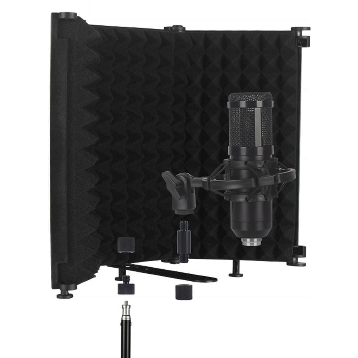 Studio Recording Mic Isolation Shield Easy to 41.4cmx25.5cm No Tripod