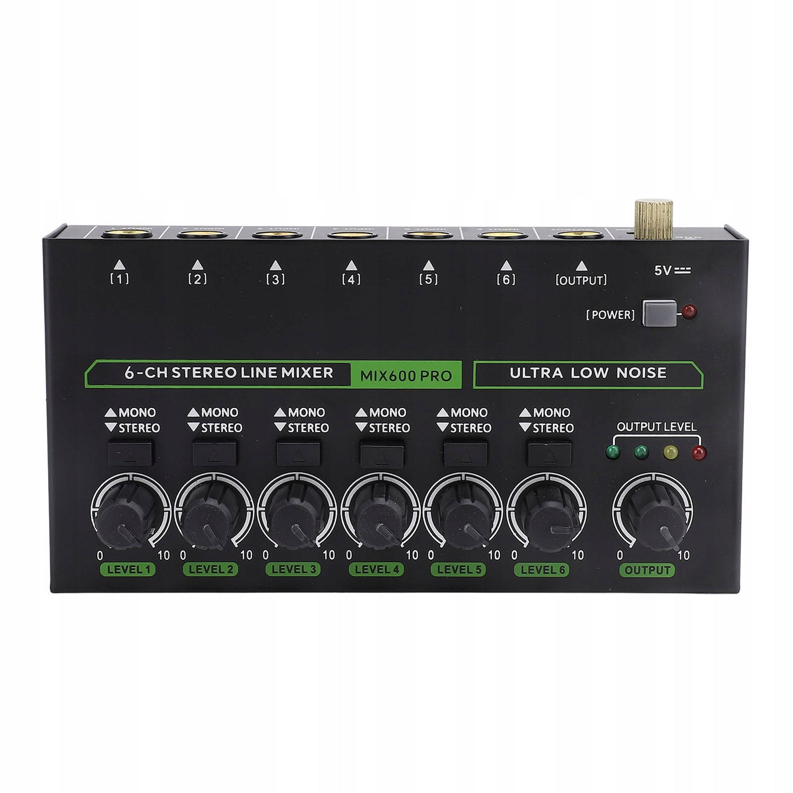 Studio Sound Mixer RGB Light Low Noise 6 Channels Mono Stereo O8 Brand no brand