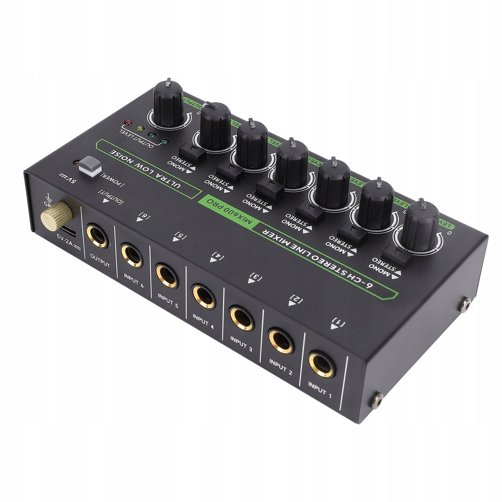 Studio Sound Mixer RGB Light Low Noise 6 Channels Mono Stereo O8 Manufacturer code AG250820057972