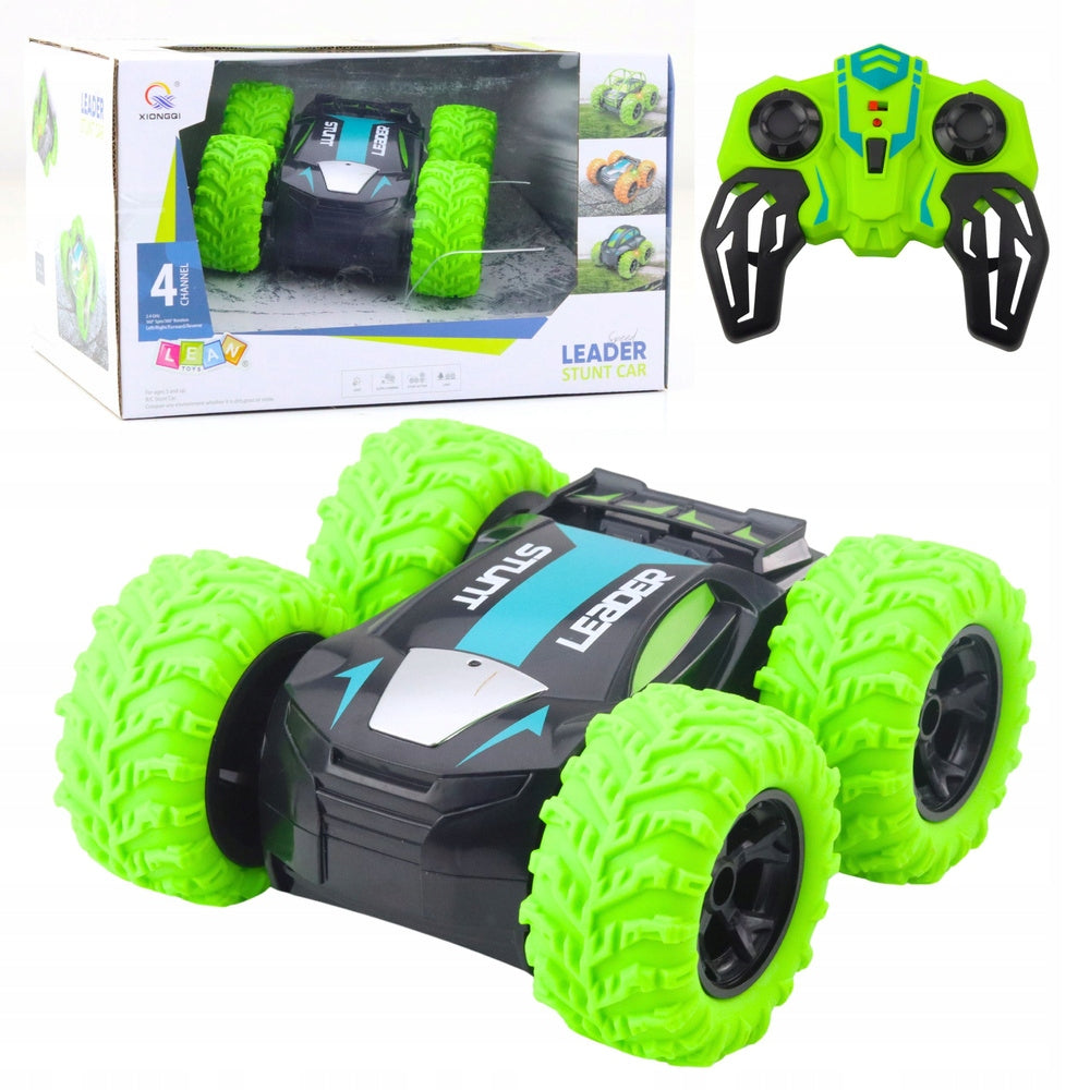 Stunt Car Remote Controlled RC Rotation 360° Green Packaging status original