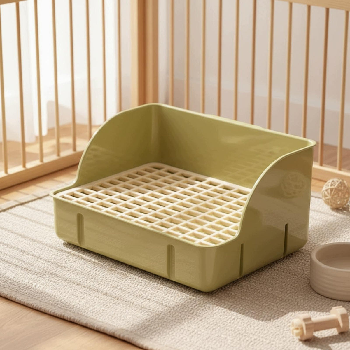 Sturdy Rabbit Litter Tray with Grid Smooth Rabbit Plastic Bottom Gri a Packaging status original