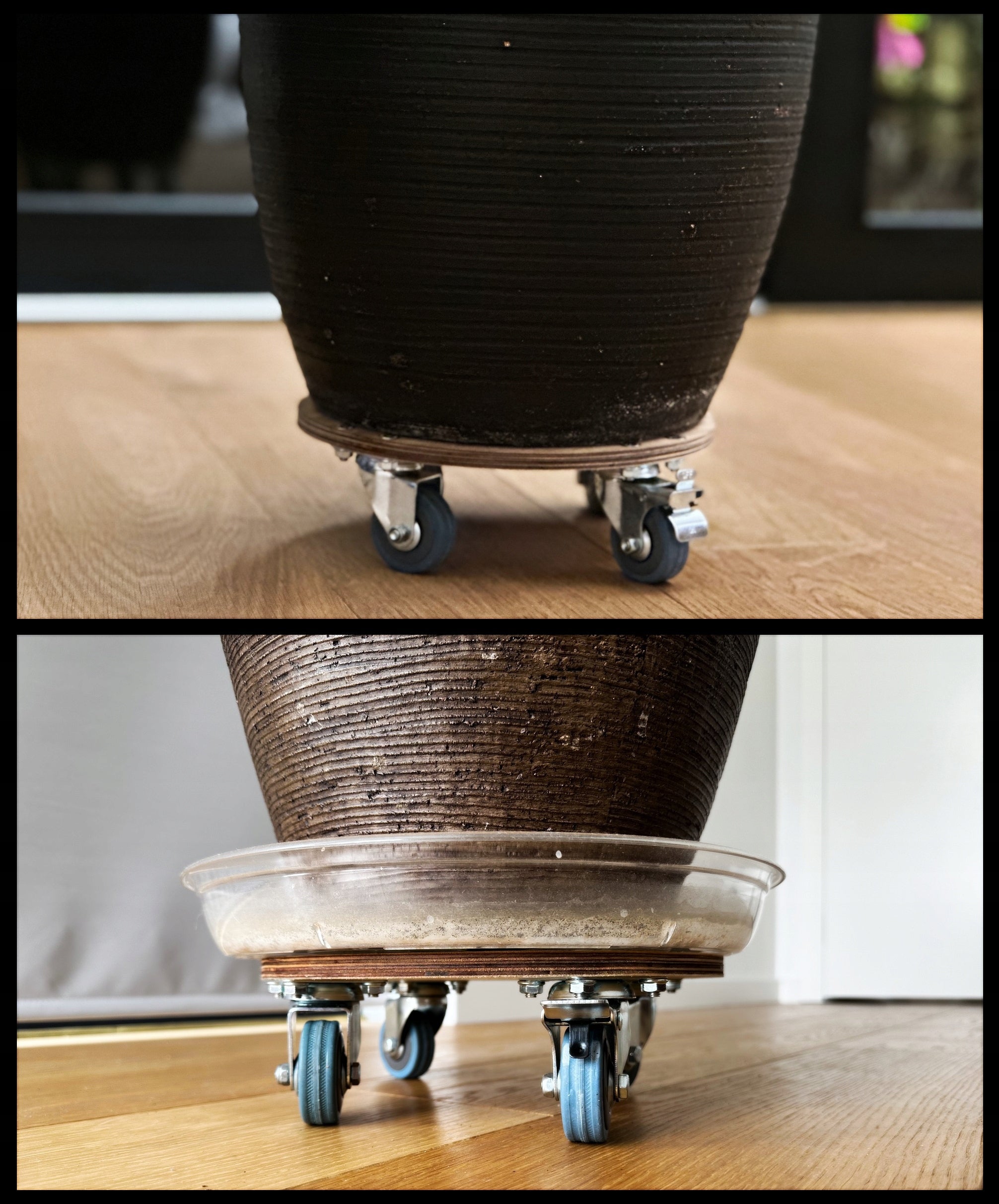 Sturdy Transport Platform on wheels for pot Stand 30cm Length 30 cm