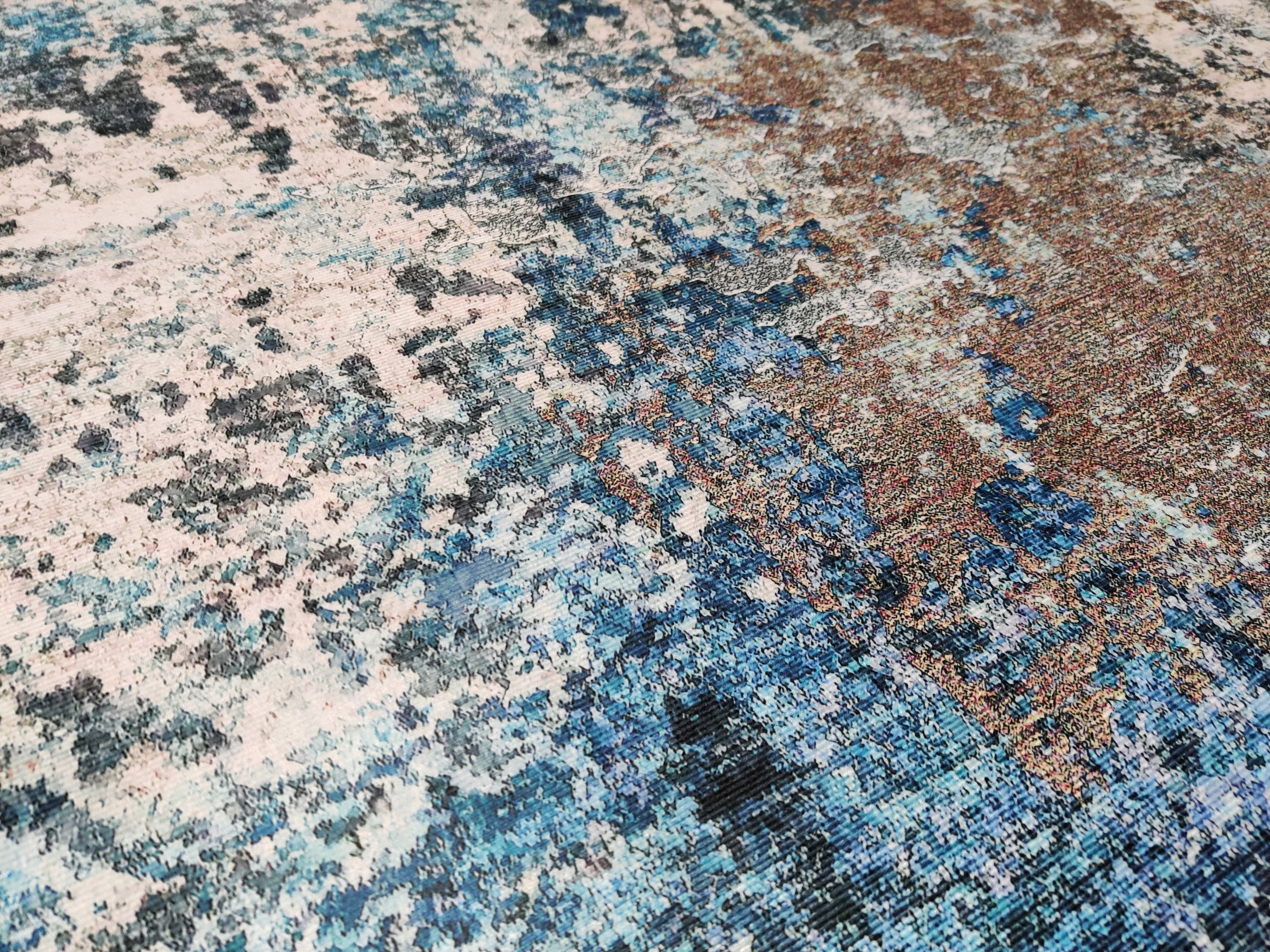 Stylish Carpet Fancy 160x230 Modern Stone Blue Brown Glamour Product width 160 cm