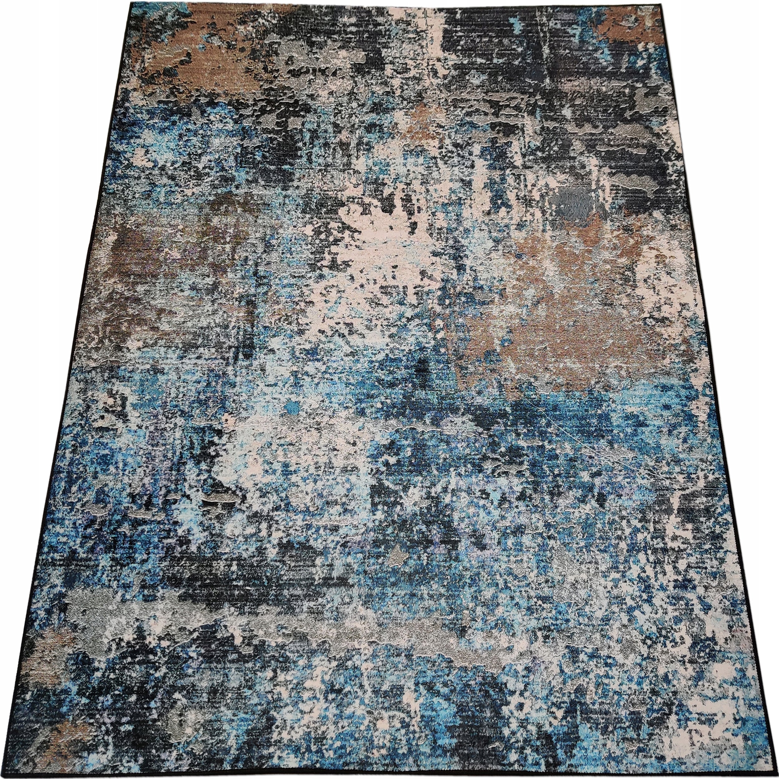Stylish Carpet Fancy 160x230 Modern Stone Blue Brown Glamour