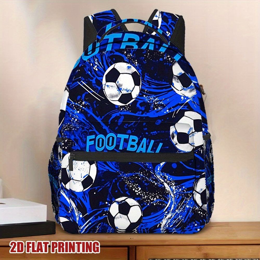 Stylish Football Themed Backpack for School, Travel, and Everyday Use