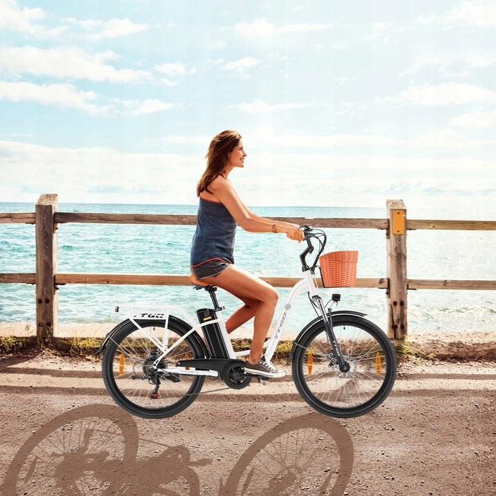 Stylish Men's/Women's Electric Bikes TTGO YY-26ST 250W 14.5AH 75KM EU Model TTGO YY-26ST 250W 14.5AH 25KM/H 75KM 26"*1.75"