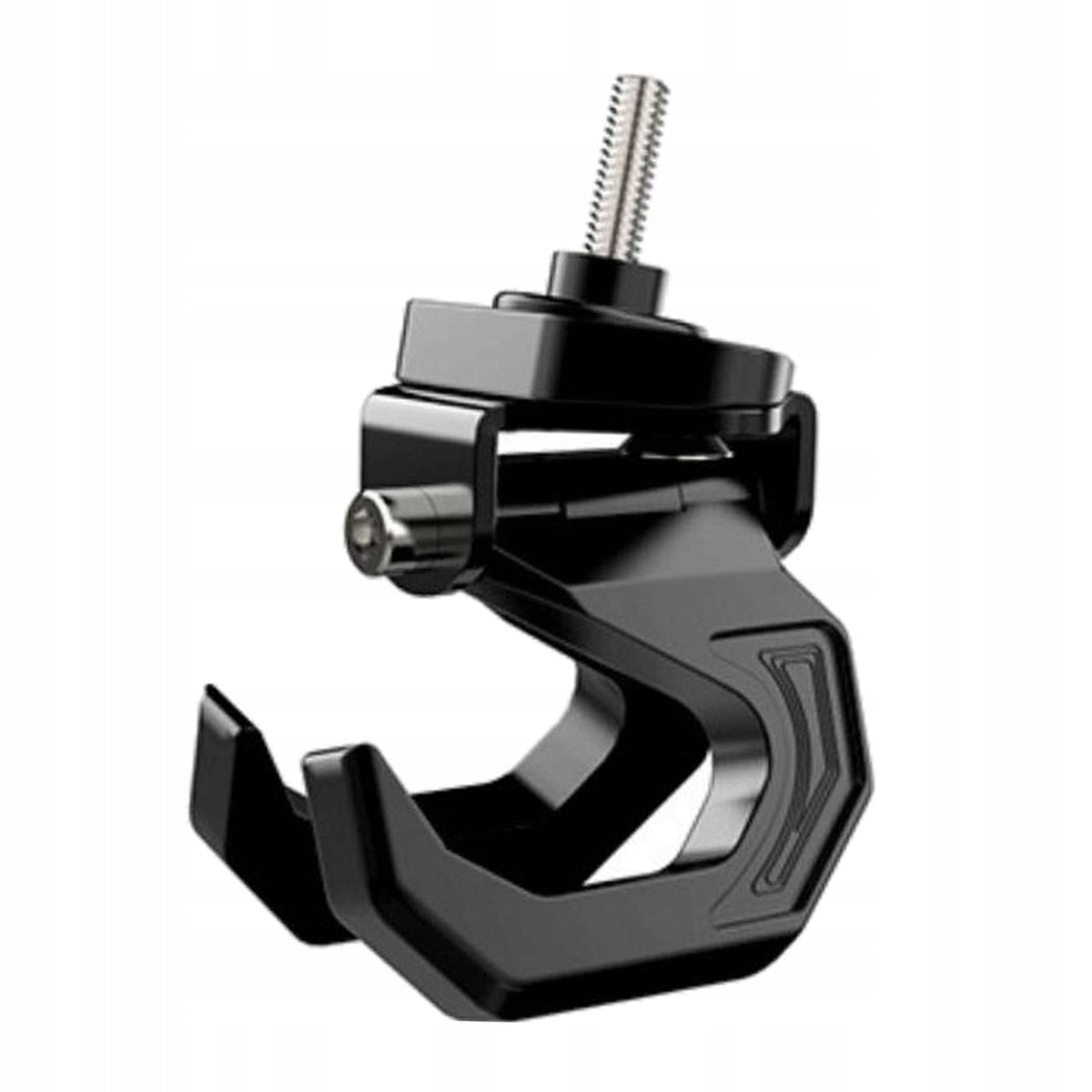 Stylish Motorbike Scooter Helmet Holder Hook Bottle er with Screw, Black