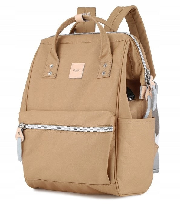 Stylish Women's Backpack Himawari Beige Waterproof Model 1881-15 Laptop