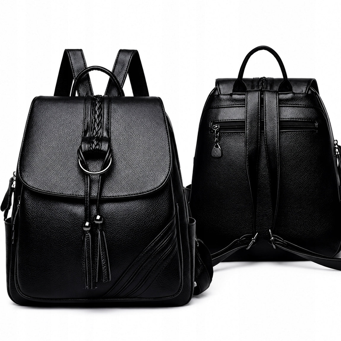 Stylish and elegant backpack, women's eco-friendly leather backpack