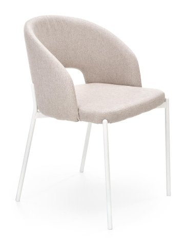 Stylish chair K486,office, reception beige and white Brand Halmar
