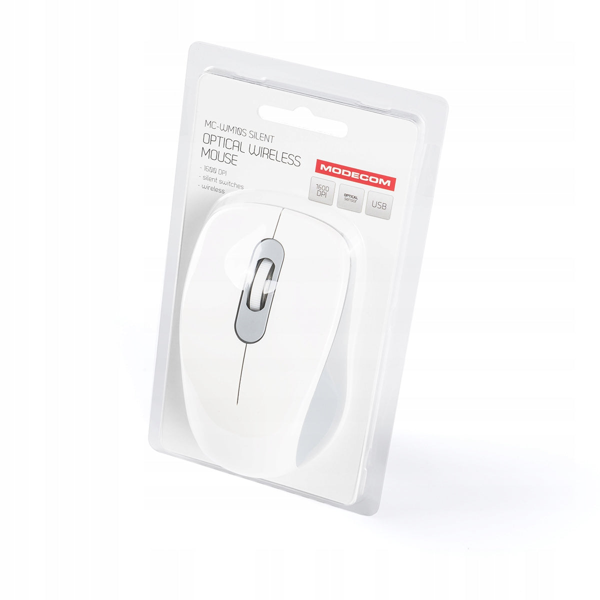 Stylish white wireless mouse, white Szczecin 4