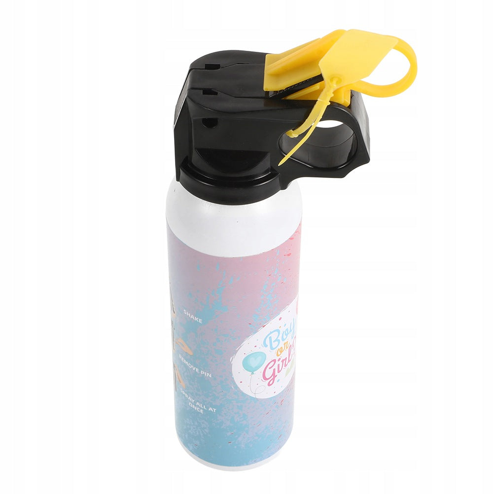 Stylowy Spray Proszkowy W Niebieskiej Butelce Do Gender Reveal Party
