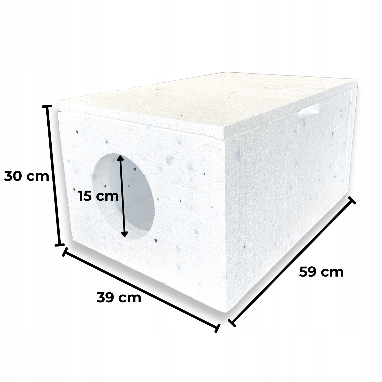 Styrofoam CAT booth COTTAGE WARM box 59 x 39 x 30 cm outside Manufacturer code domek dla kota budka
