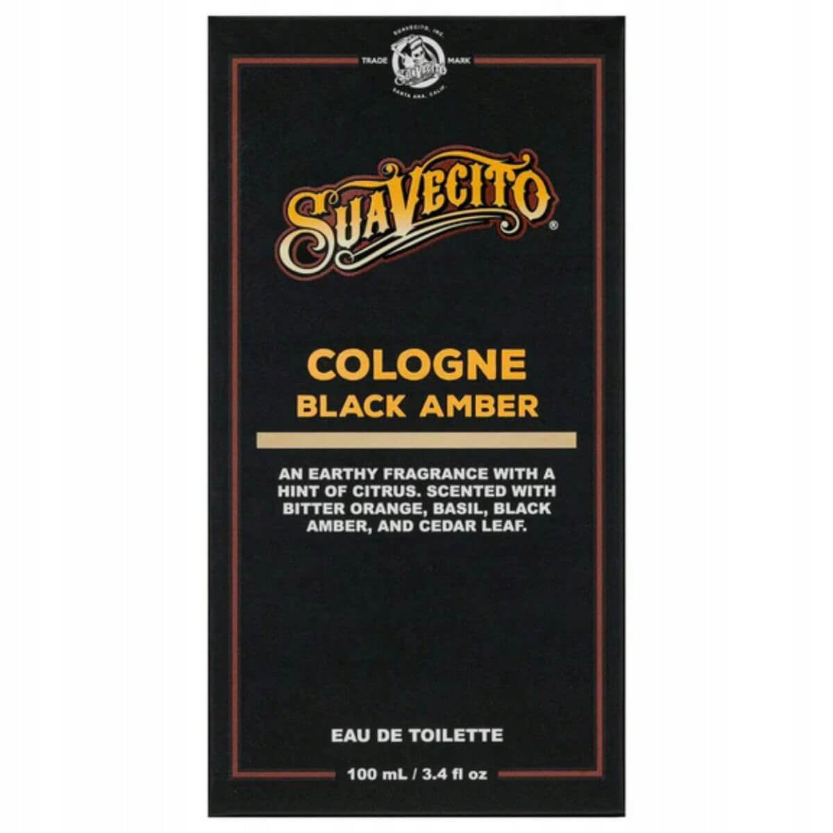 Suavecito aftershave Black Amber Cologne 100 ml Packaging status original