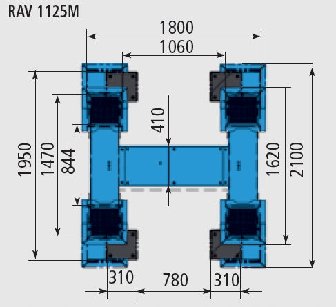 Subliminal punch lift RAVAGLIOLI RAV 1125 - 3,5 t EAN (GTIN) 8053676731718