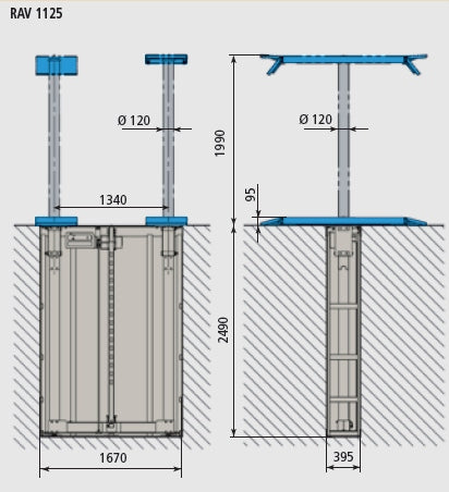 Subliminal punch lift RAVAGLIOLI RAV 1125 - 3,5 t Manufacturer code RAV1125M