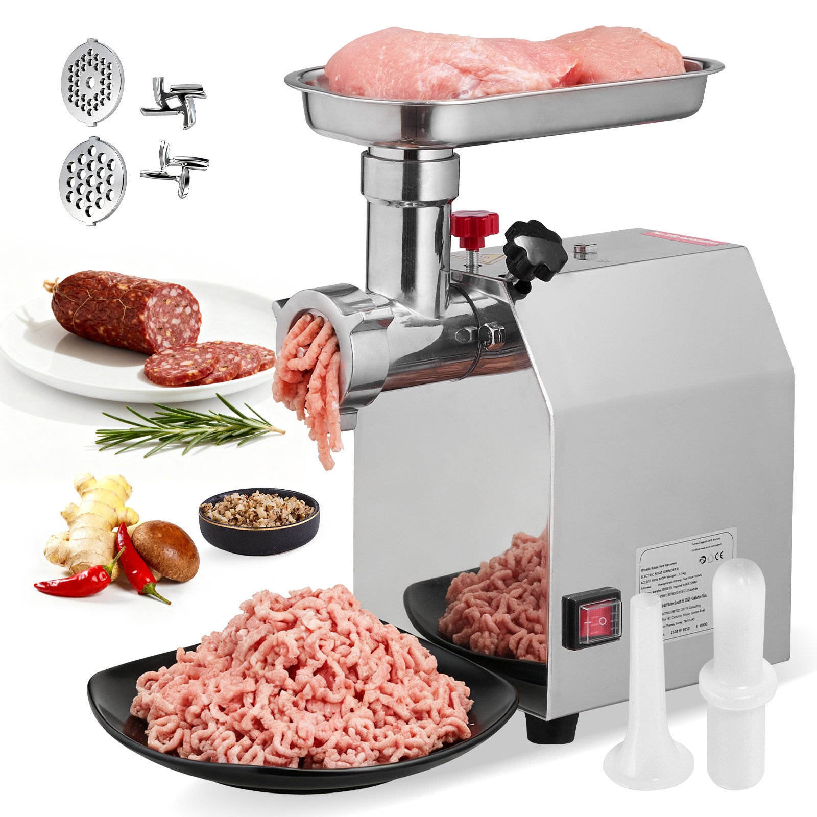 SucceBuy 600W Stainless Steel Grinding Machine For Restaurant
