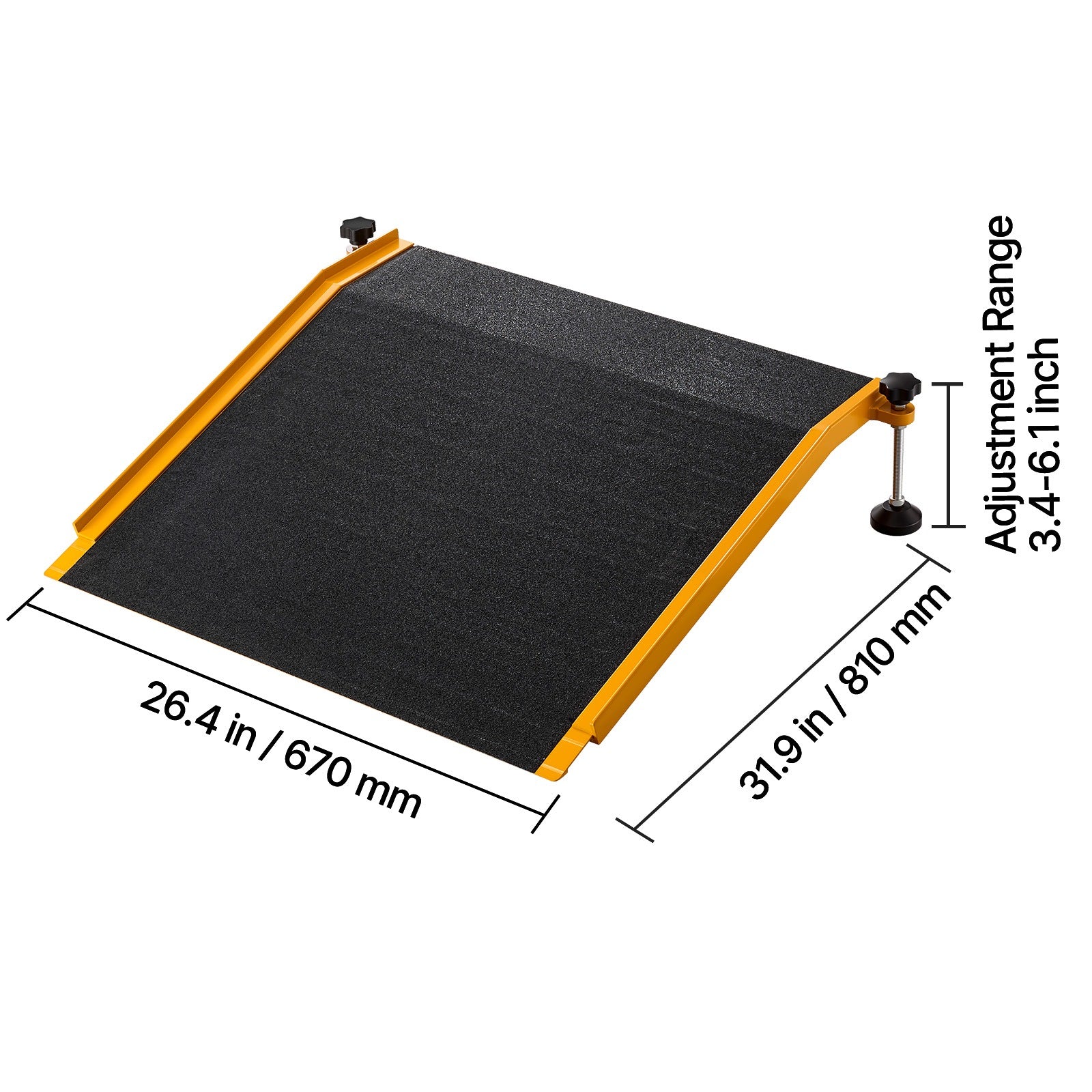 SucceBuy Aluminum Threshold Ramp 67x81CM Load Capacity 181,4KG Non-Slip Manufacturer code PBSMJPD26315AZ