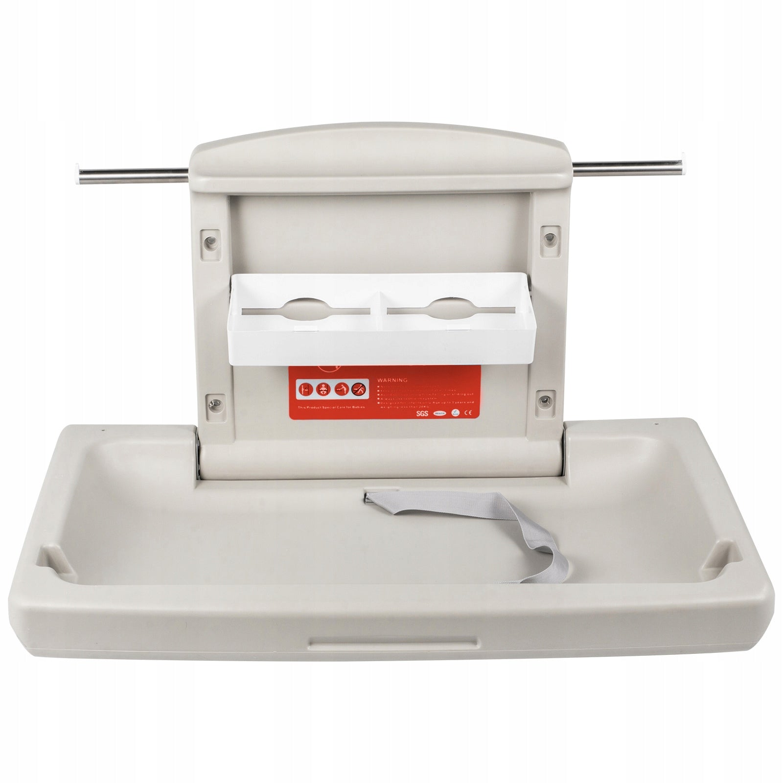SucceBuy Baby Changing Table Folding 85x57x47CM Colour Grey HDPE