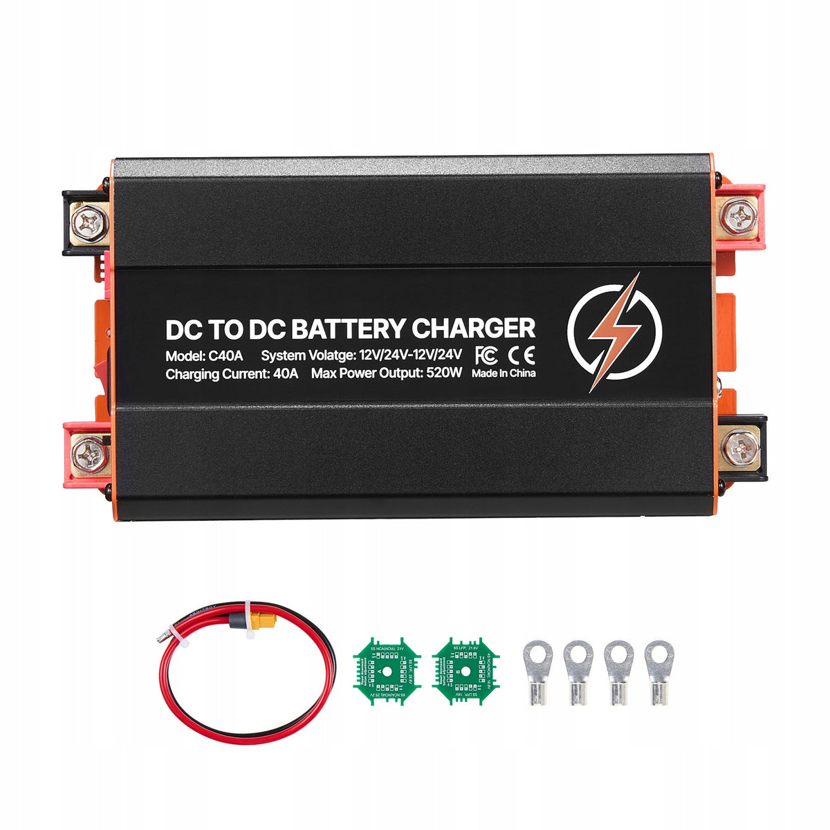 SucceBuy Battery Charger DC-DC 40A 520W Emergency Back Charging
