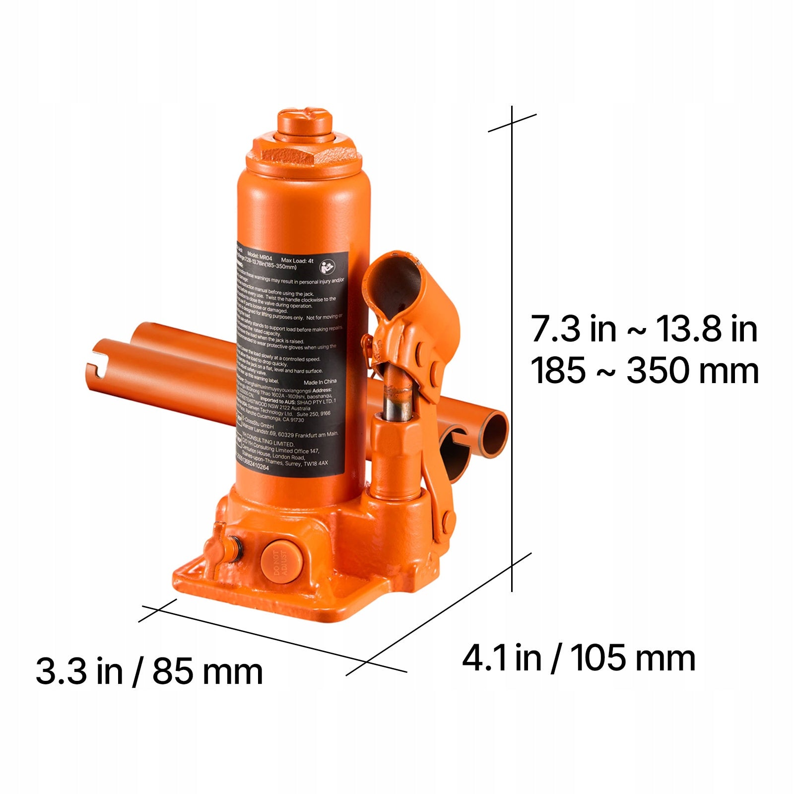 SucceBuy Bottle Lifter 4T 18,5-35CM Effortless Operation Safe Maximum lifting height 350 mm