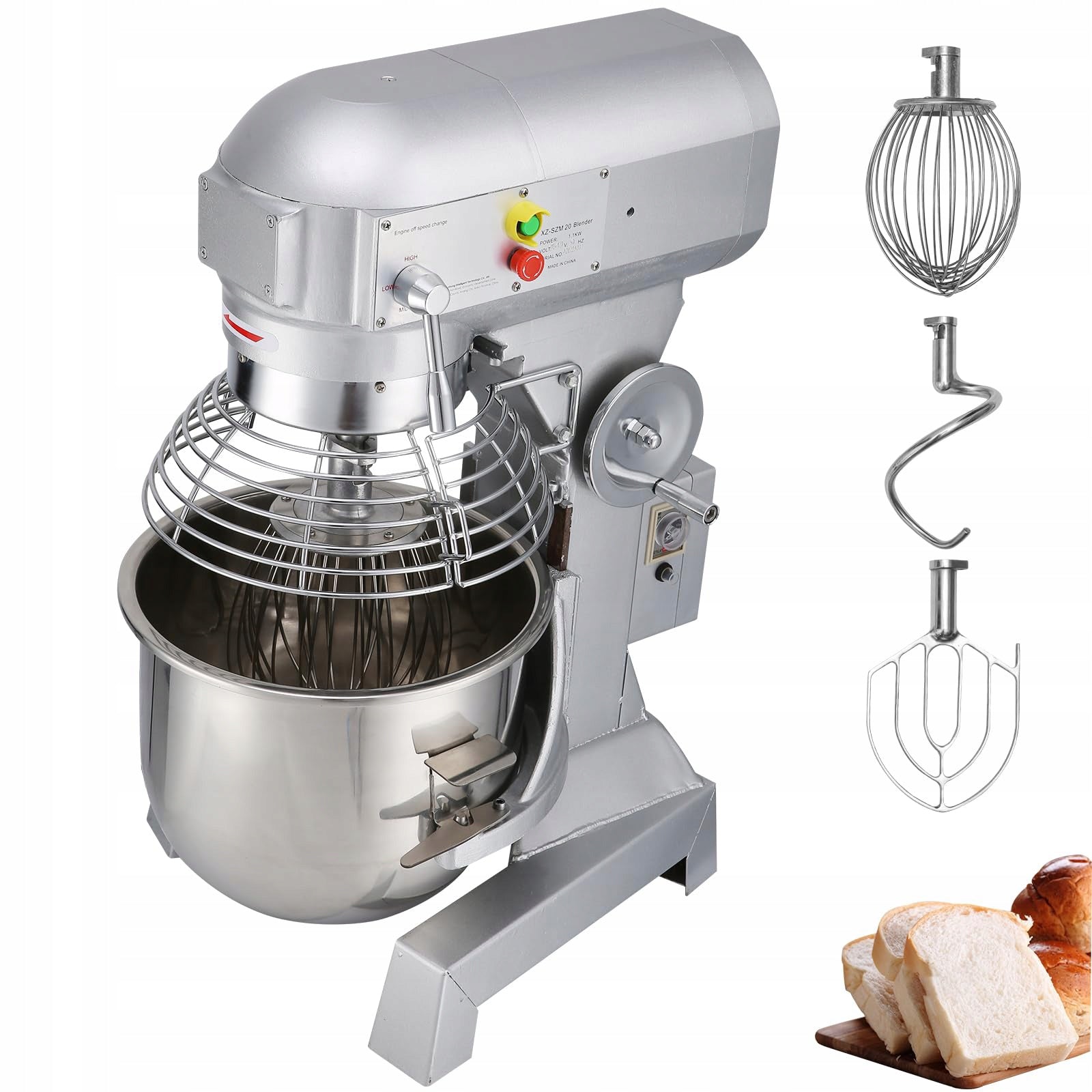 SucceBuy Cake Mixer 390x500x650mm 600W 14L Commercial Stand Mixer Power rating 600 W