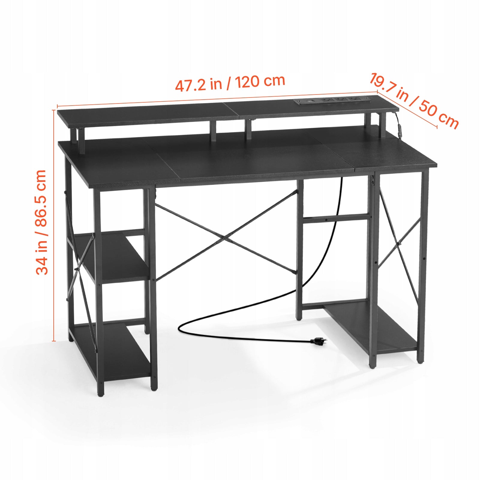 SucceBuy Computer Desk 120x50x86,5CM With Smart LEDs Manufacturer code GDJXBGZDZJZJPINRG