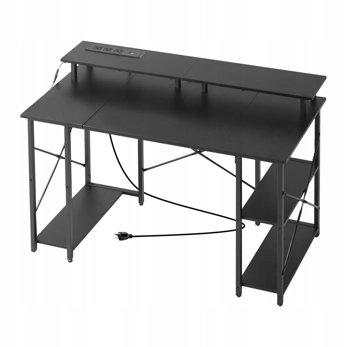 SucceBuy Computer Desk 120x50x86,5CM With Smart LEDs