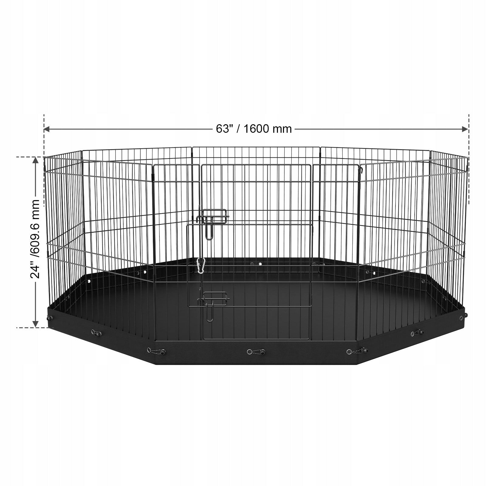 SucceBuy Folding Metal Exercise Fence For Dogs 8 Panels 24Cale Manufacturer code WXZZYDCW
